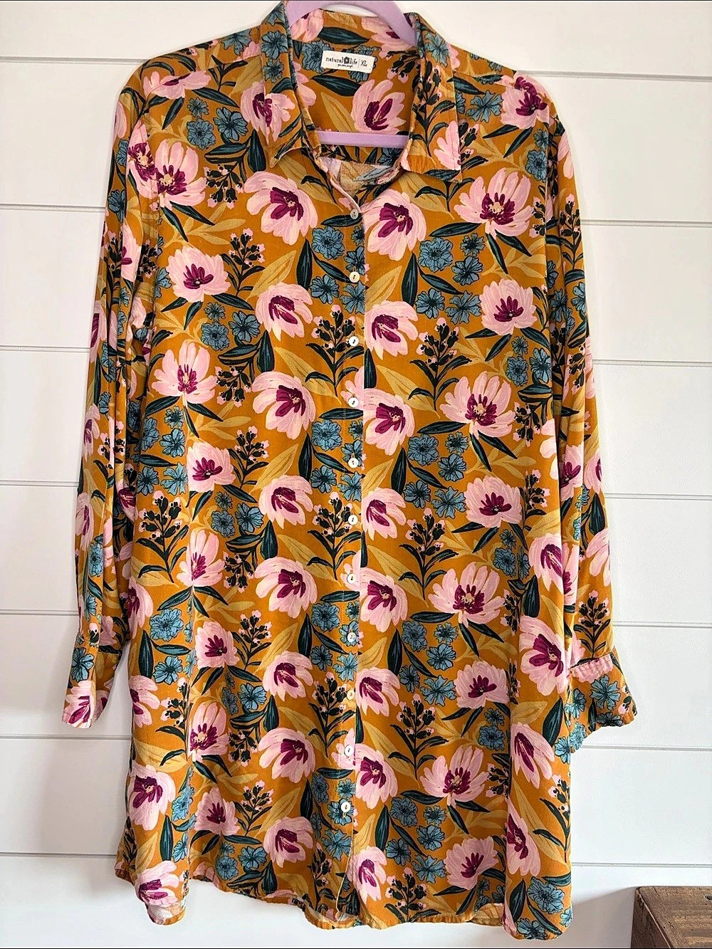 Natural Life Georgia Shirt Dress Size XL
